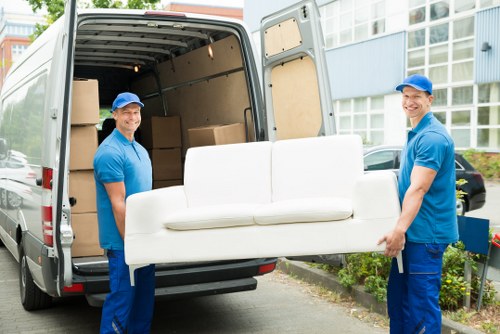 Removal van ready for a home move in Watford