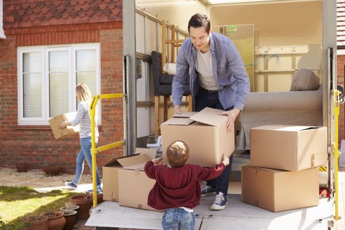 Removal van helping with a home move in Watford