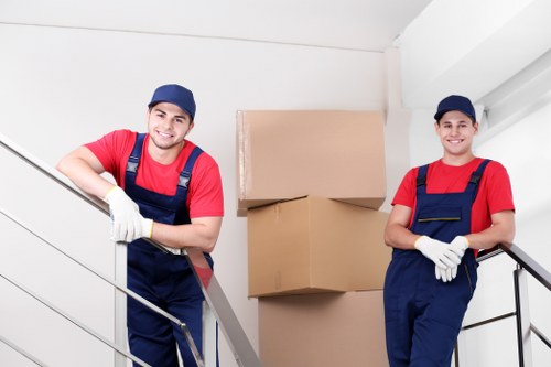 House move preparation checklist and packed belongings ready for removal