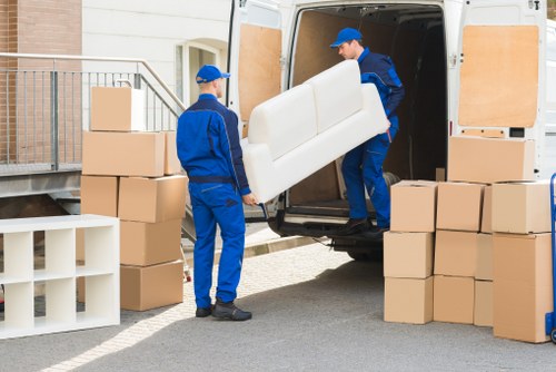 A moving van supporting student relocation in Watford