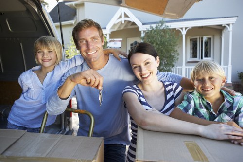 Careful furniture loading by a Watford removals team