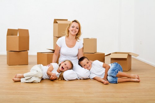 Organised packing supplies for a home relocation