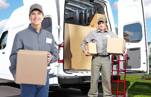 Removal van loaded for an urgent house or office move in Watford