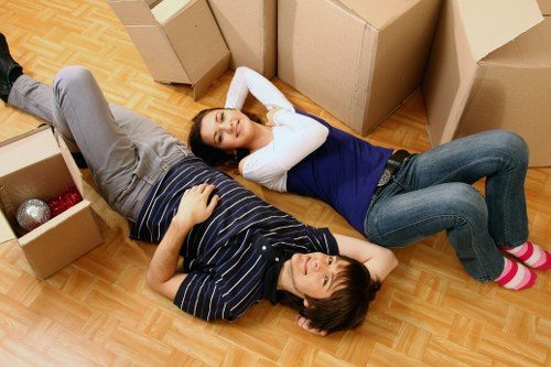 Packing boxes for a home move in Watford